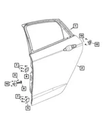 Door Lower Hinge, Left - Mopar (68214359AC) - view 14