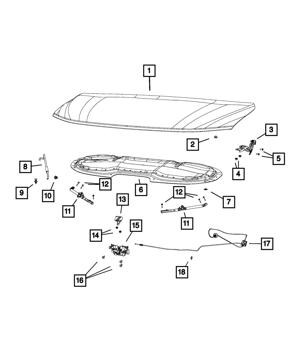 Hinge - Passenger Side (RH) - Mopar (68224680AC) - view 8