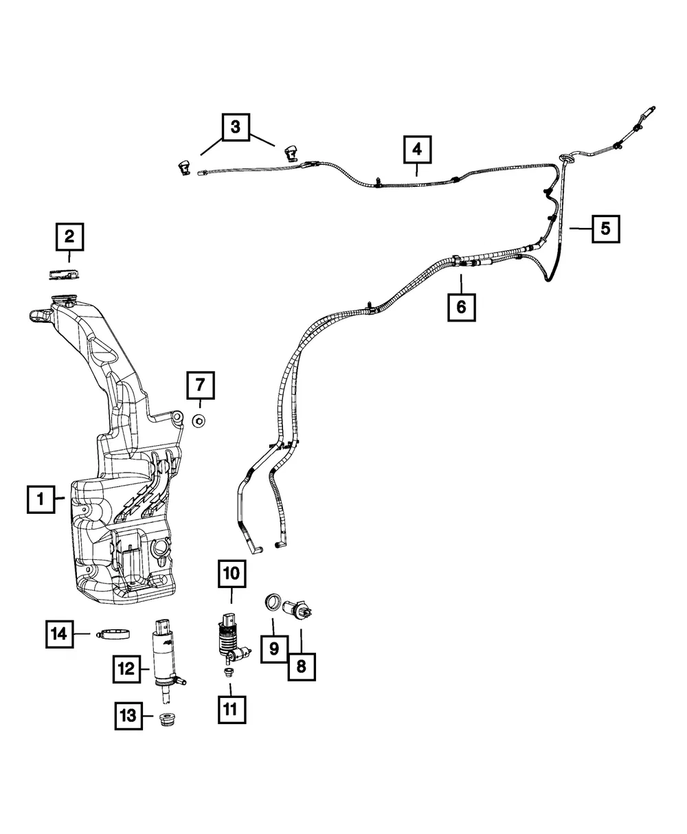Washer, Windshield Pump - Mopar (68225066AB) - view 5