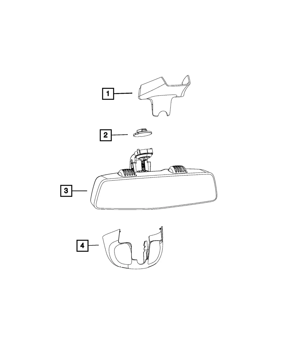 Inside Rear View Mirror - Mopar (68226596ab)