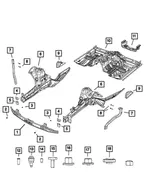 Front Bumper Beam - Mopar (68227140AC) - view 14