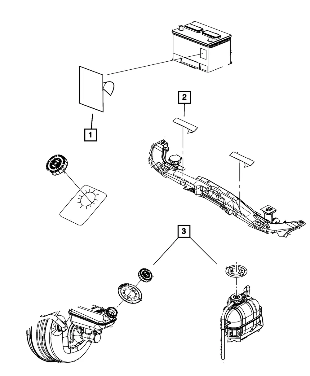 Air Conditioning System Label - Mopar (68227802AD)
