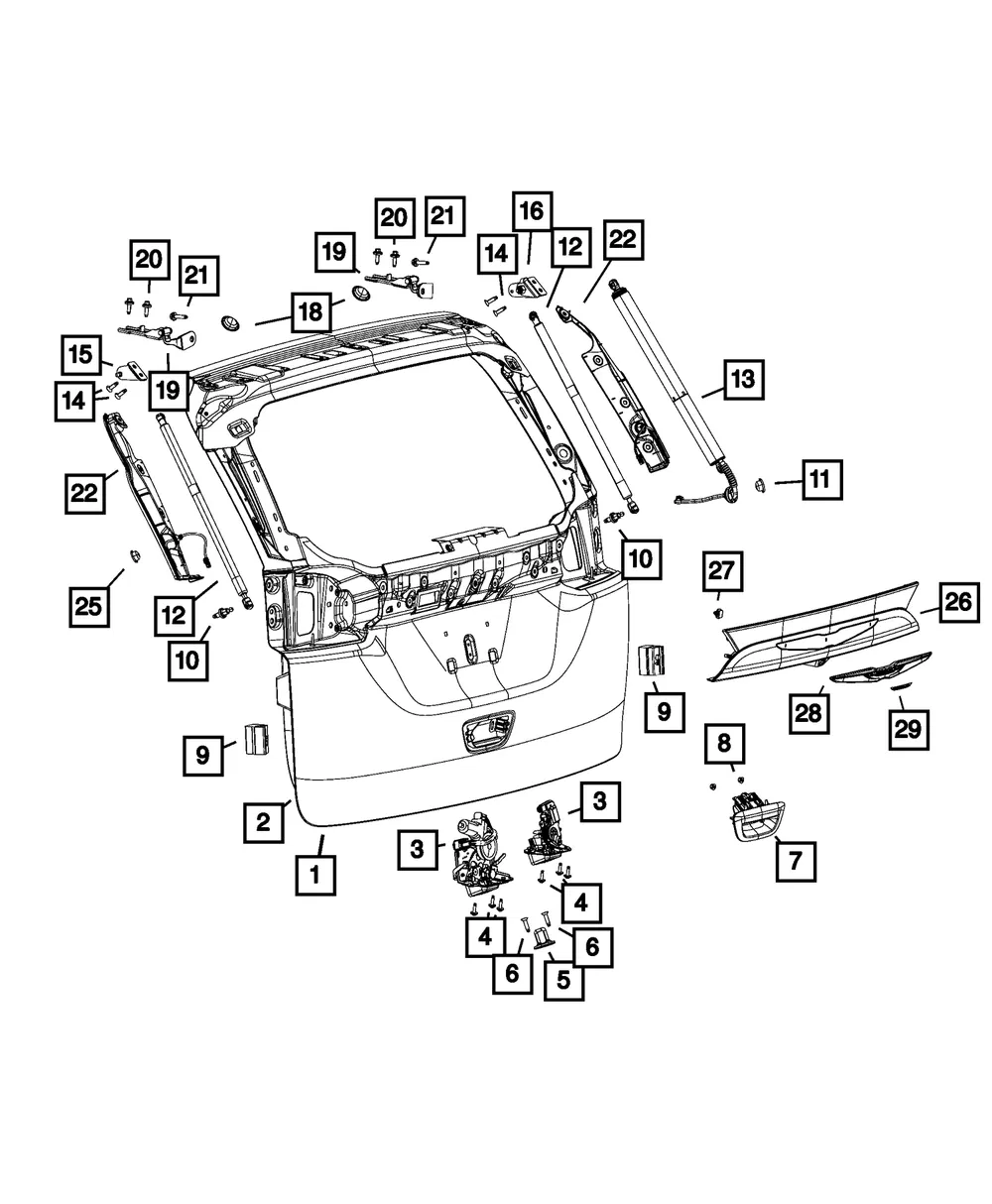 Hinge - Passenger Side (RH) - Mopar (68229150AE) - view 5