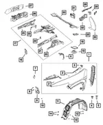 Fender Mounting Bracket, Left, Front - Mopar (68232819AB) - view 12