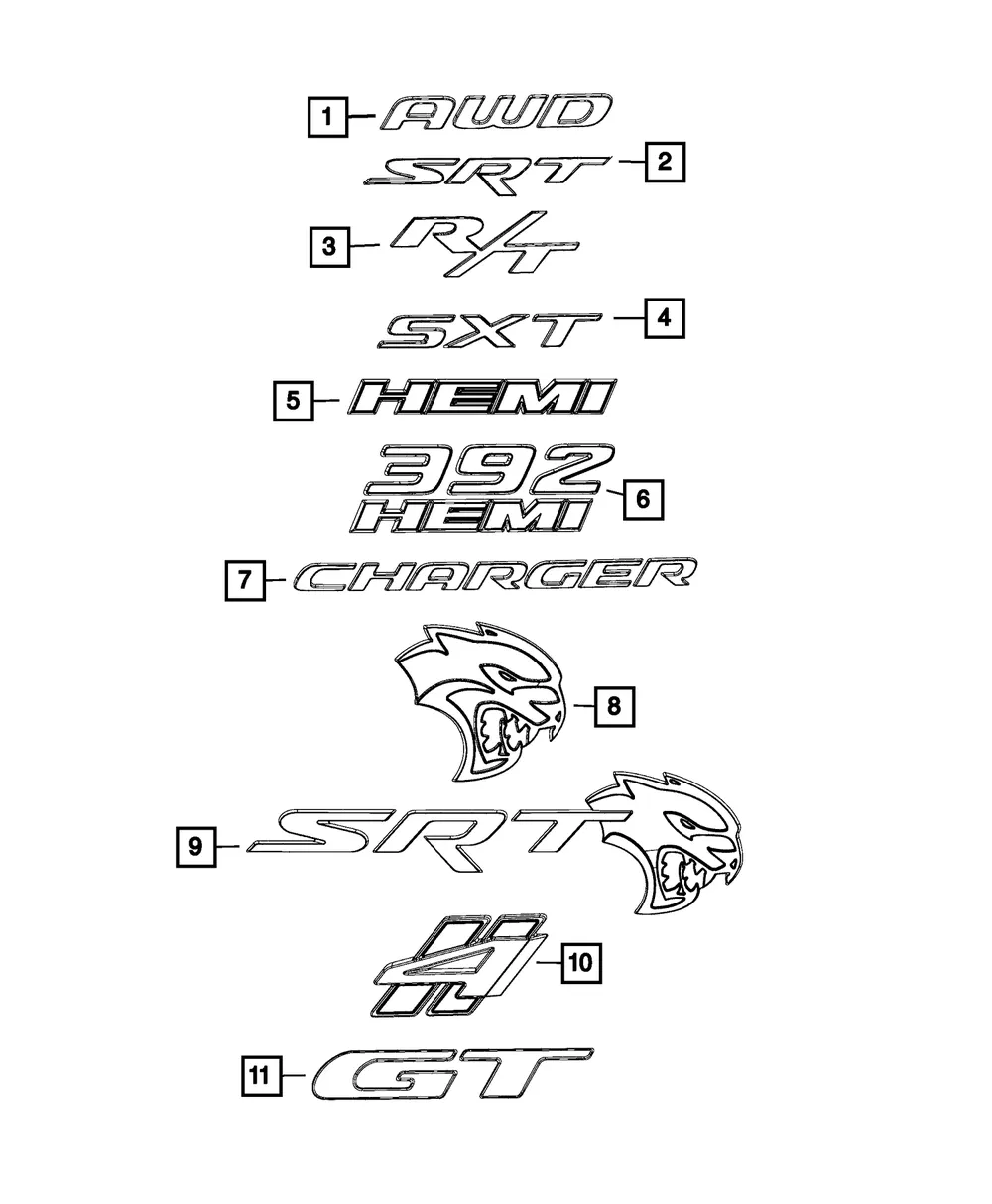 Nameplate - Mopar (68234615AB) - view 4