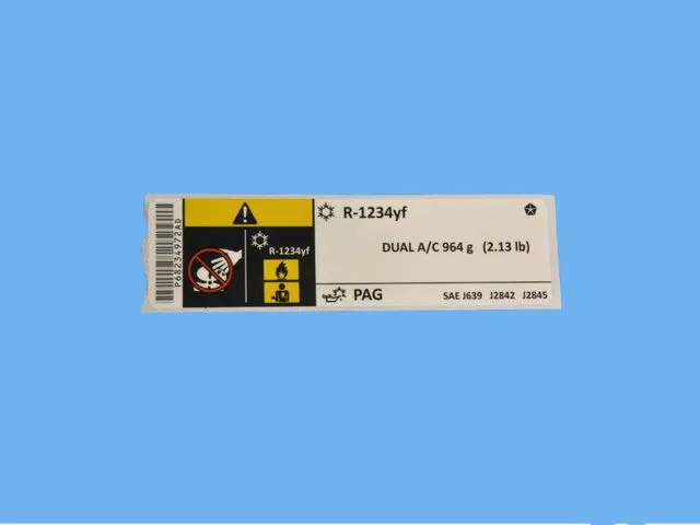 Air Conditioning System Label - Mopar (68234972AD)
