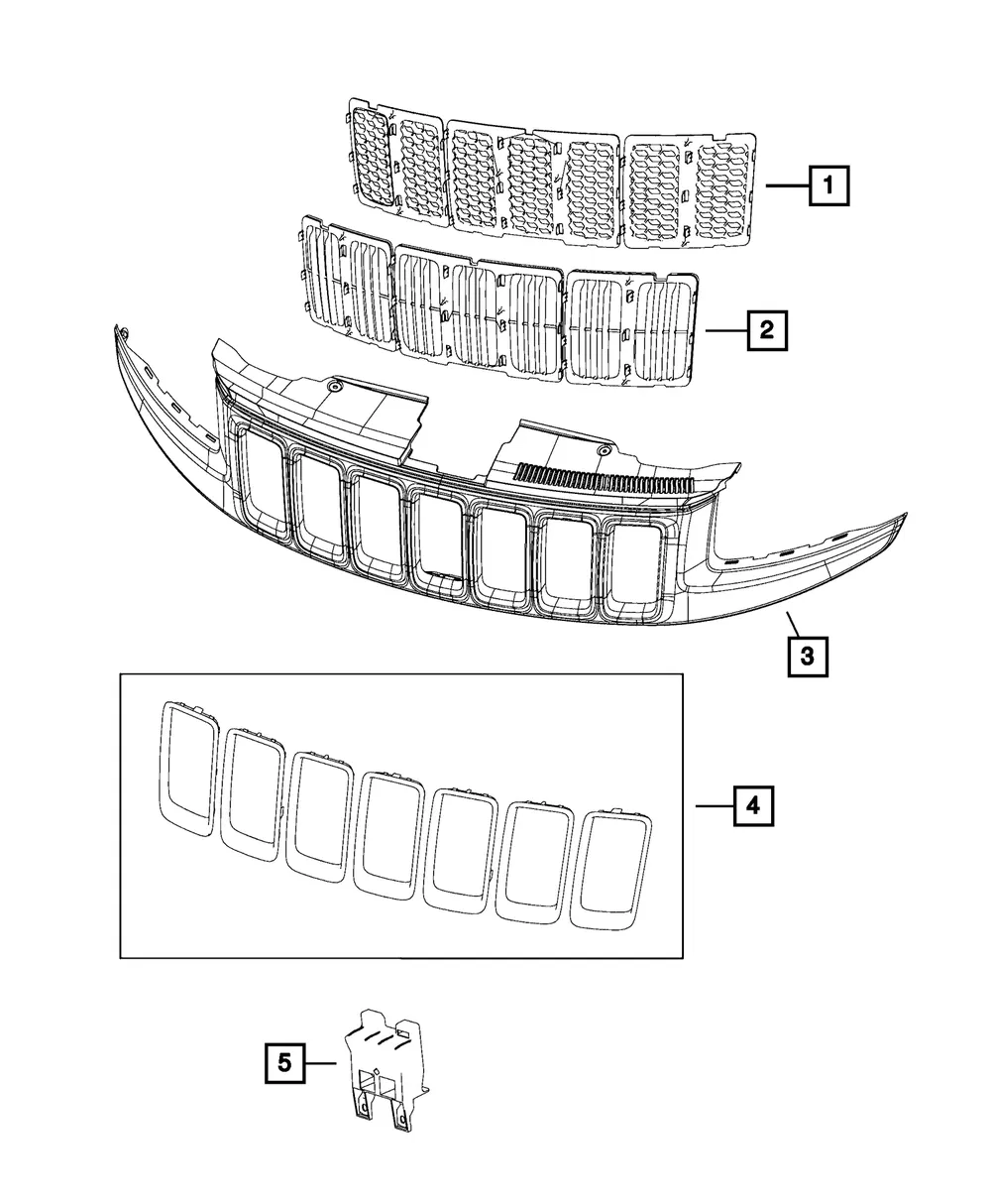 Texture Grille - Mopar (68238819AA) - view 8