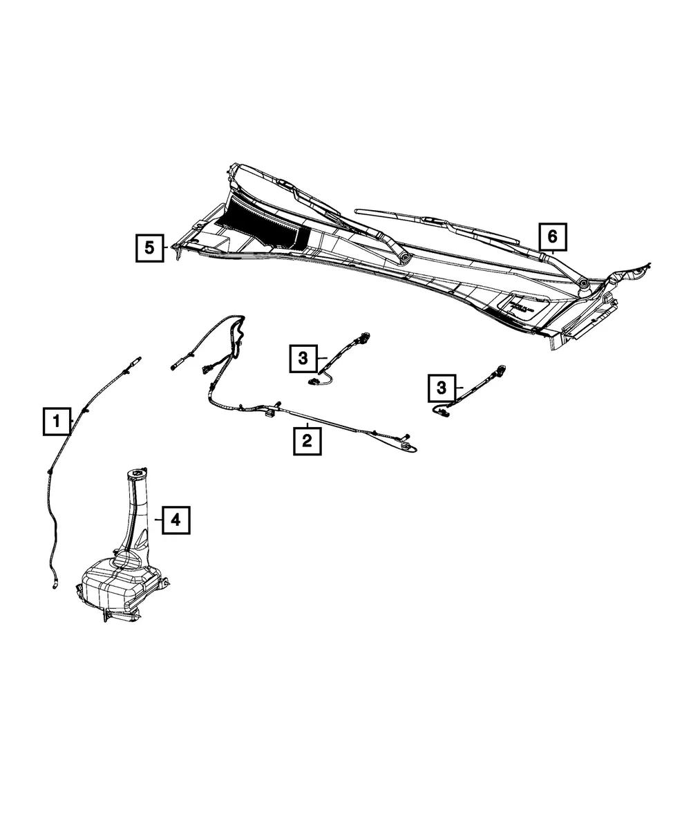 Windshield Washer Nozzle - Mopar (68239789ac) - view 4