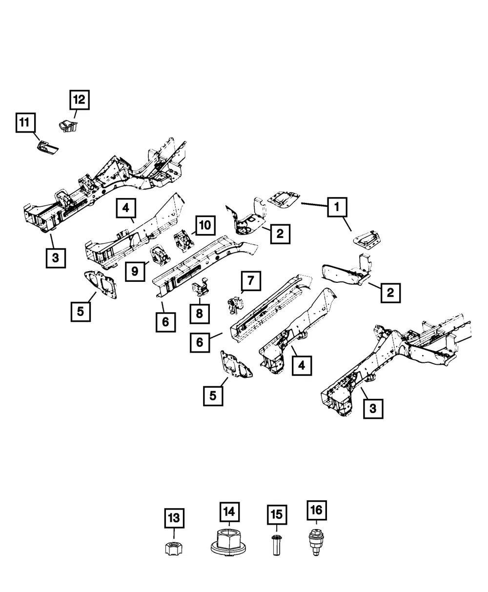 Fender Mounting Front Bracket, Left - Mopar (68243607AA) - view 9