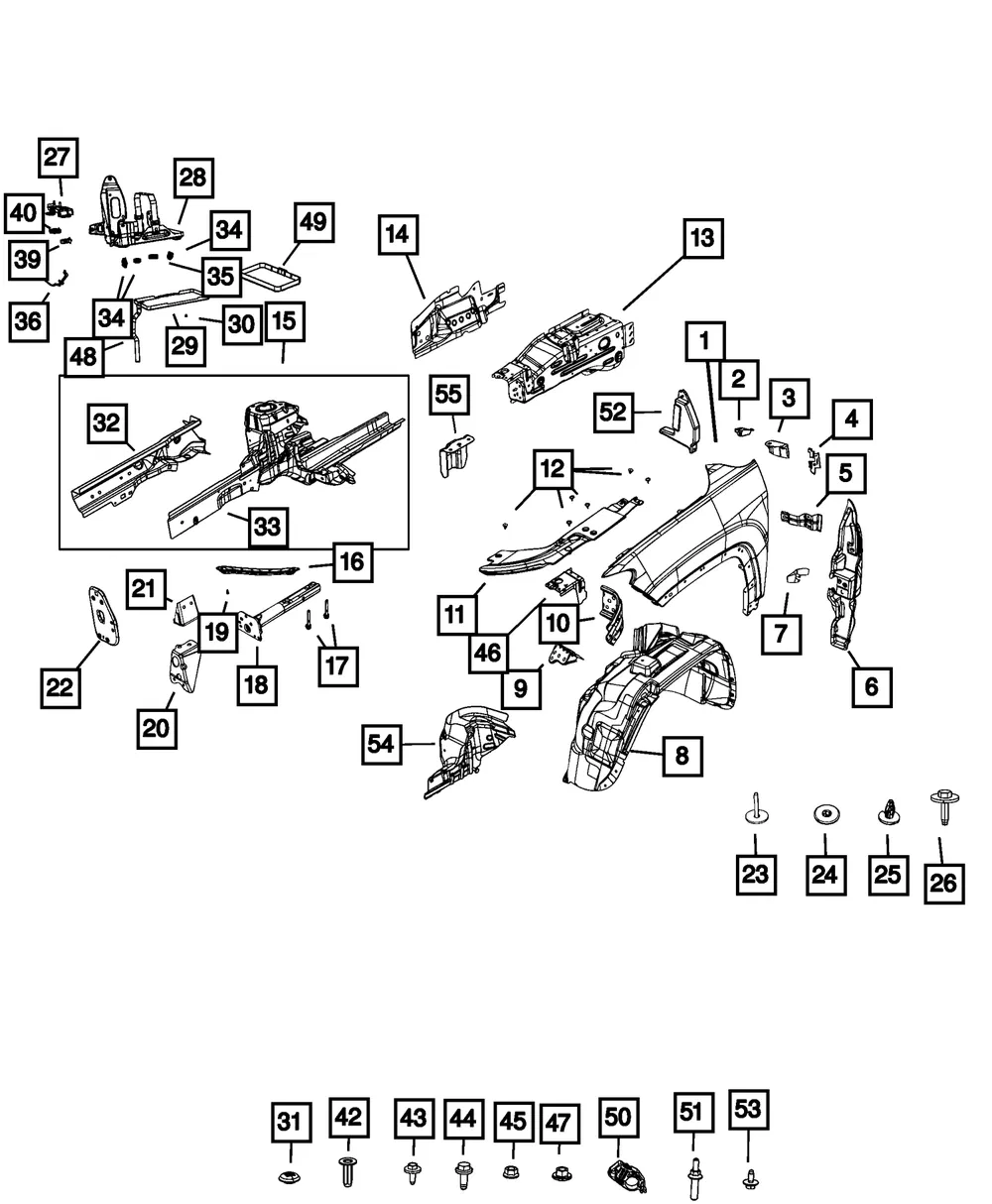 Fender Mounting Rear Bracket, Left - Mopar (68243855AA) - view 5