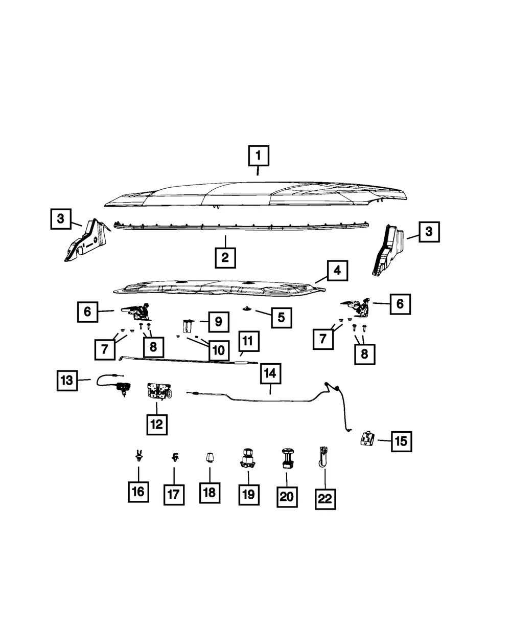 Hinge - Passenger Side (RH) - Mopar (68244074AA) - view 4