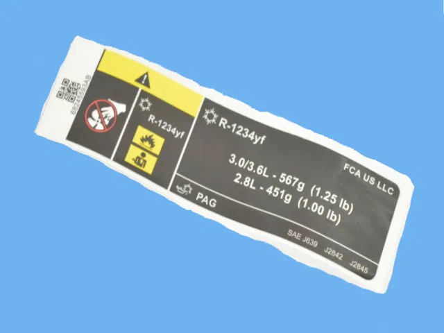 Air Conditioning System Label - Mopar (68245593AB) - view 9