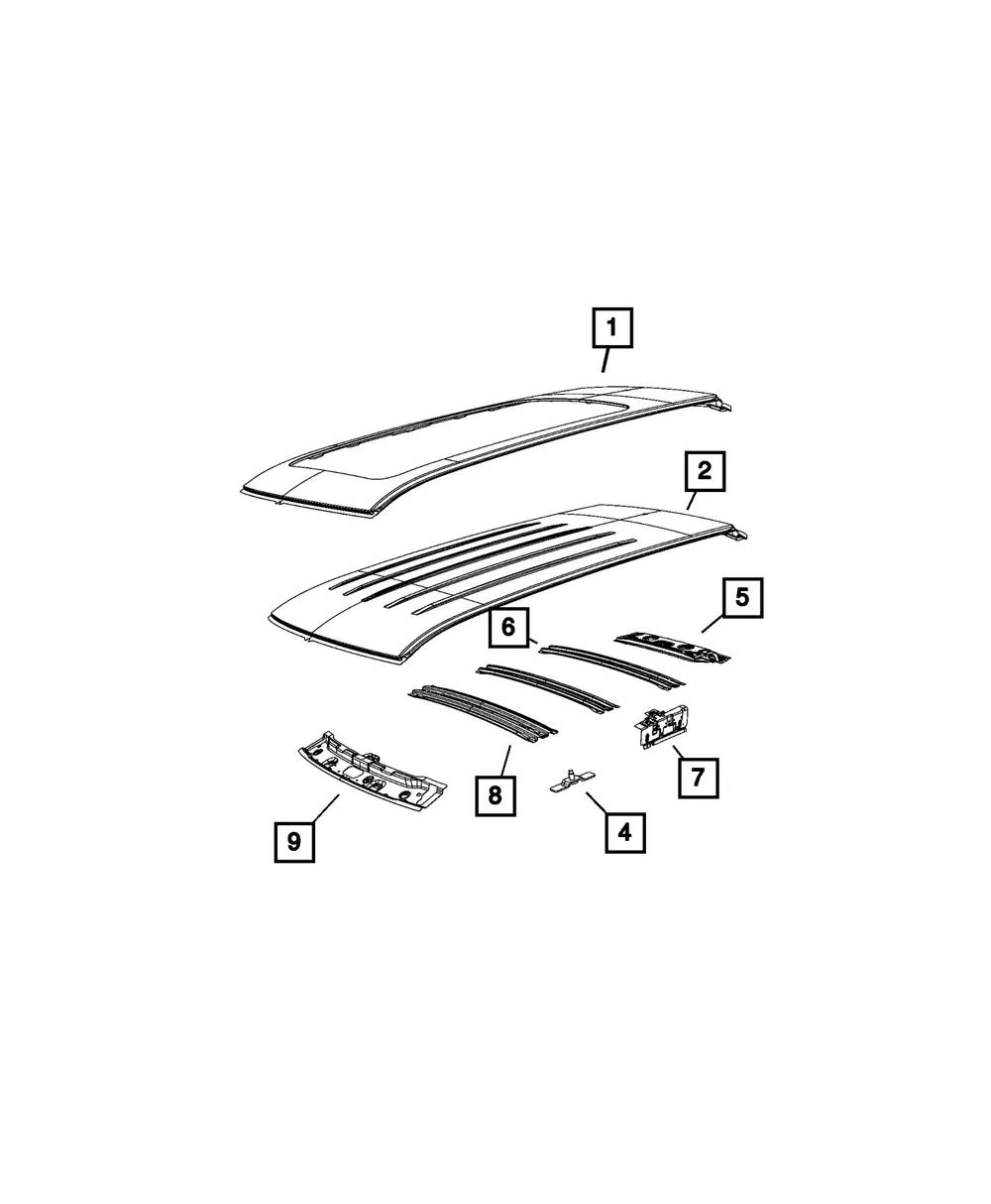 Windshield Header - Mopar (68245806ab)