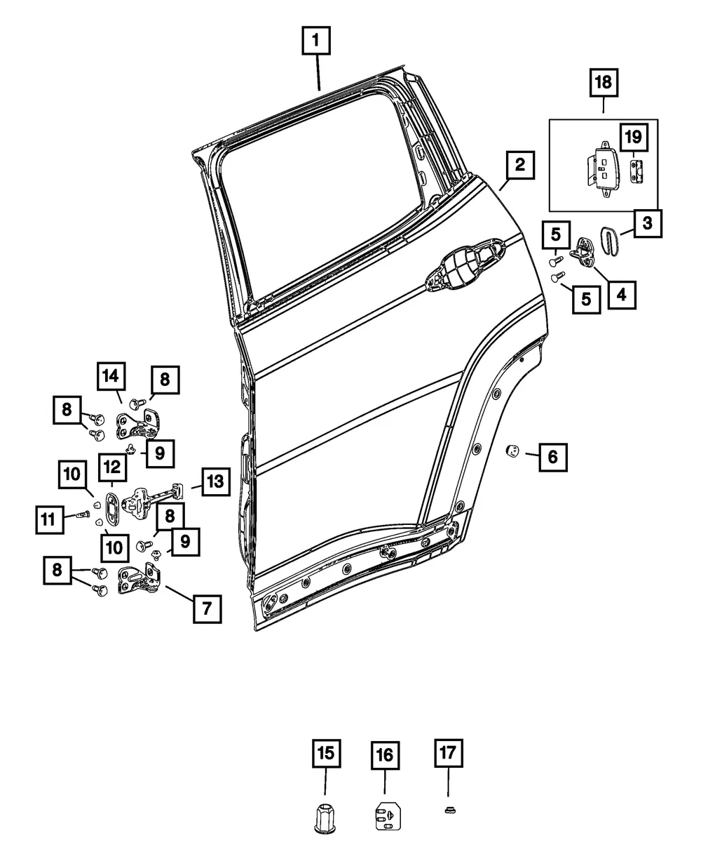 Door Shell - Driver's Side (LH) - Mopar (68246269AB) - view 6