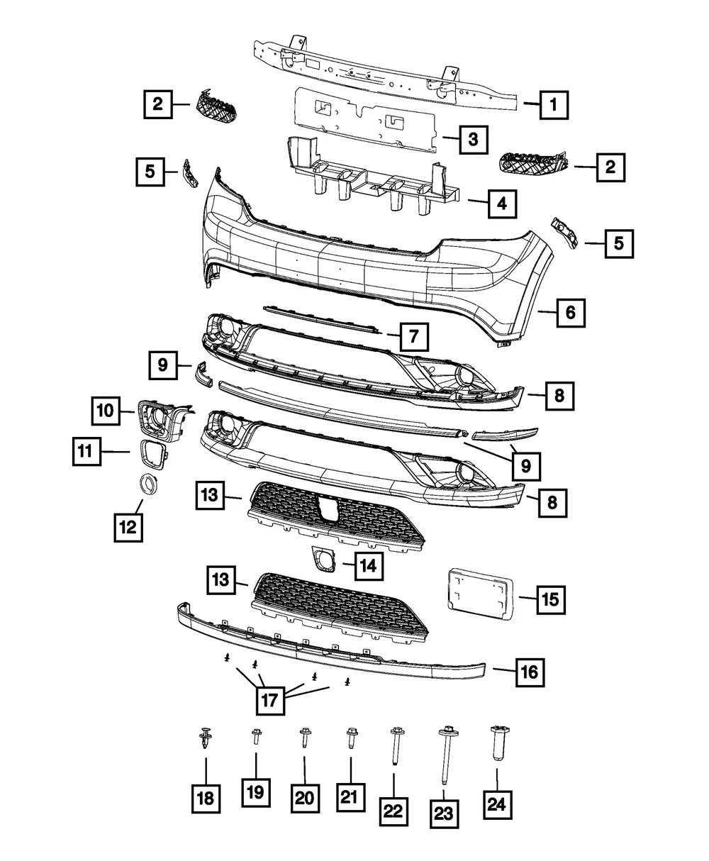 Lower Grille - Mopar (68252341AA) - view 6