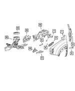 Fender Mounting Midpoint Bracket, Right - Mopar (68254330AA) - view 14
