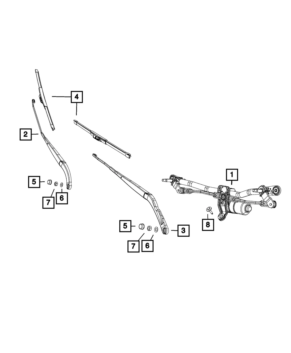 Windshield Wiper Assembly - Mopar (68256064AA) - view 9