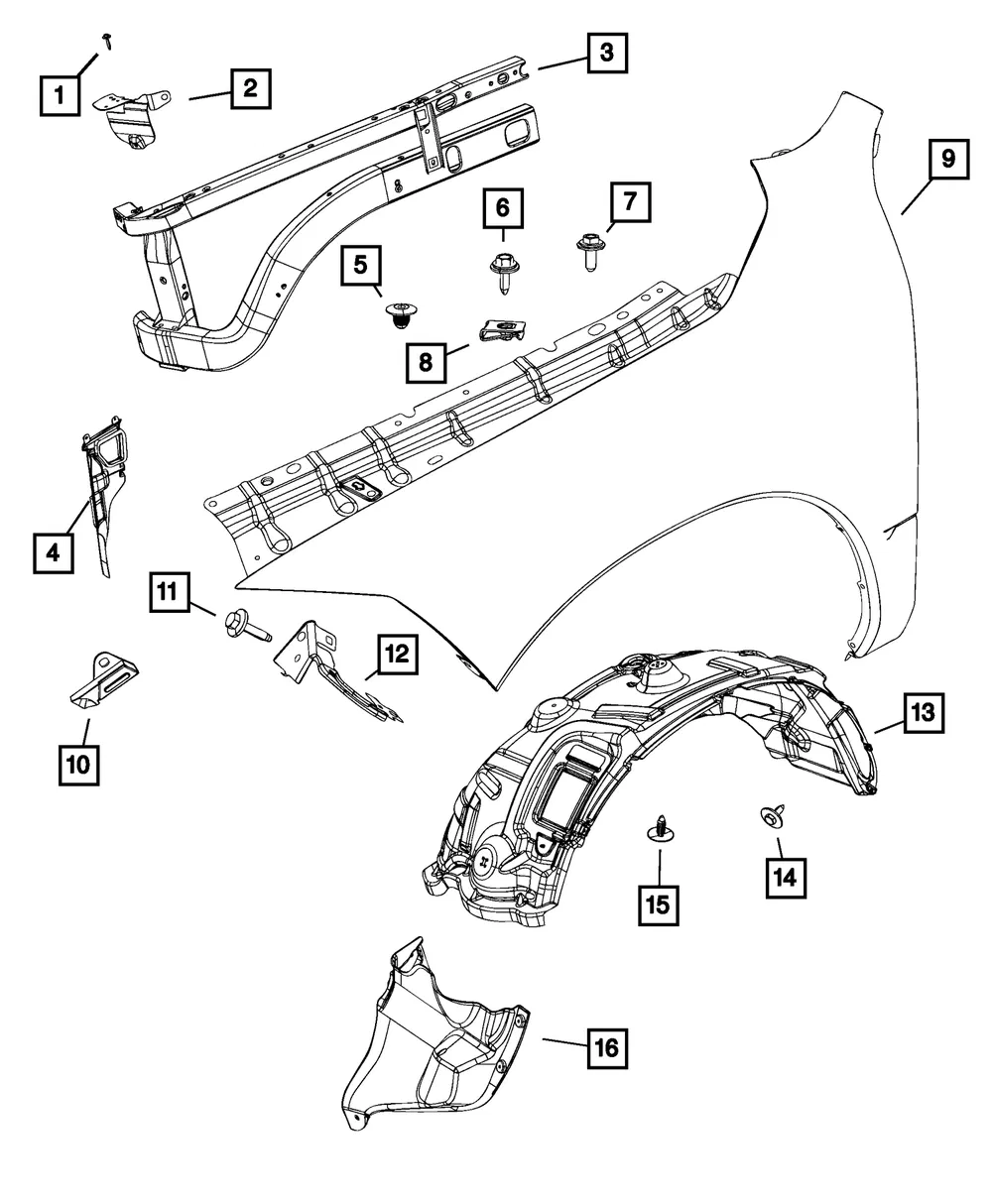 Fender Shield - Mopar (68256659aa) - view 2