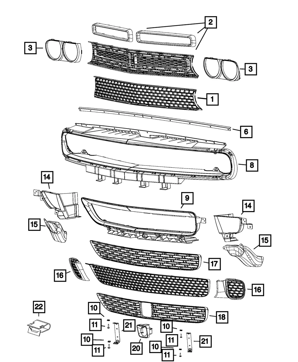 Lower Grille - Mopar (68259757AA) - view 12