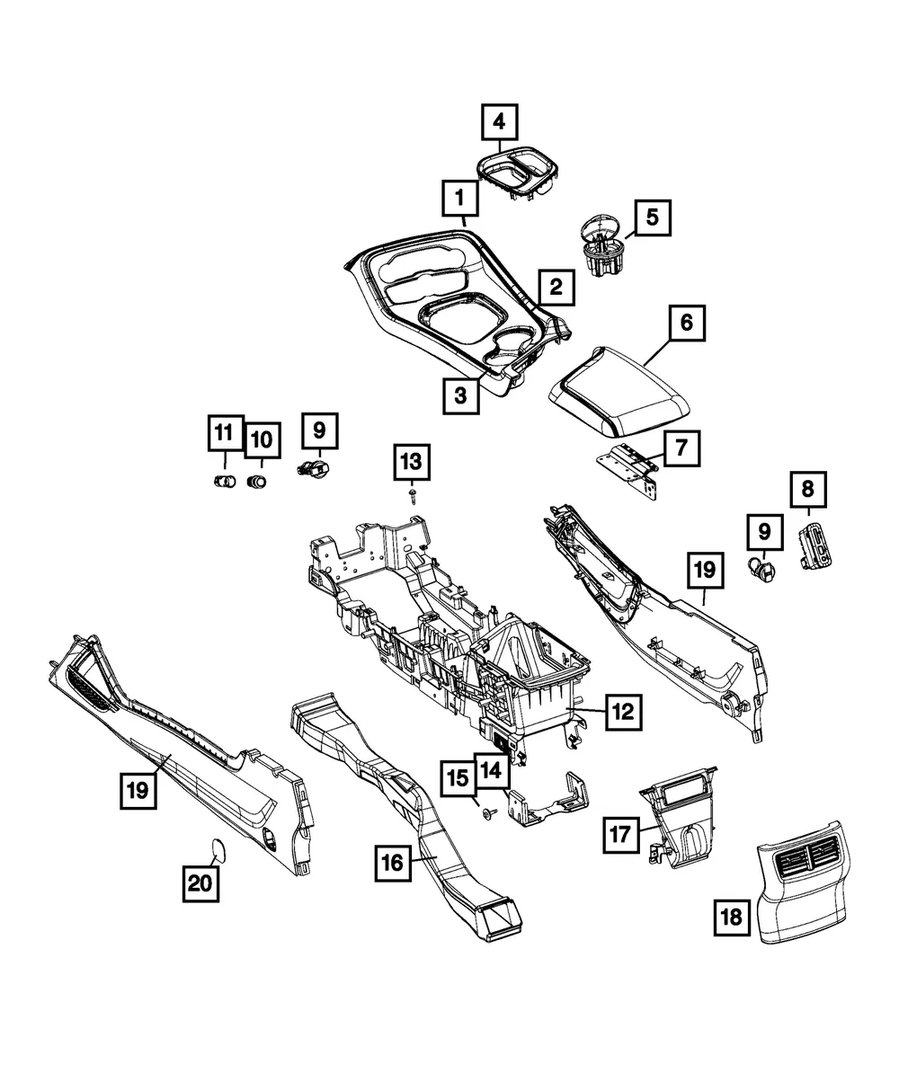 Hinge Cover - Mopar (68260154aa)
