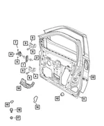 Door Inside Bracket, Left - Mopar (68261846AA) - view 18
