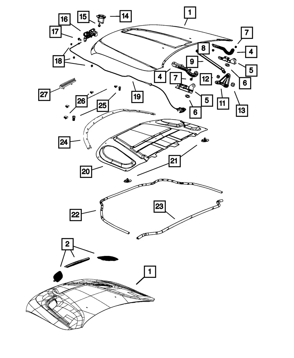 Hood Insulation - Mopar (68265872AA) - view 5