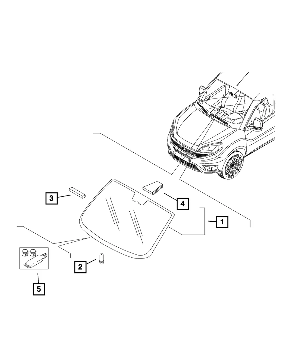 Windshield Rest Bumper - Mopar (68266571aa) - view 4