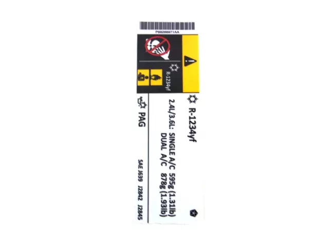 Air Conditioning System Label - Mopar (68266971AA) - view 6