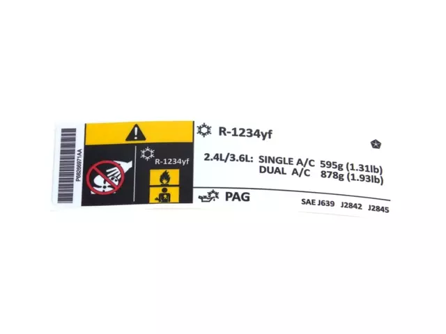 Air Conditioning System Label - Mopar (68266971AA) - view 7