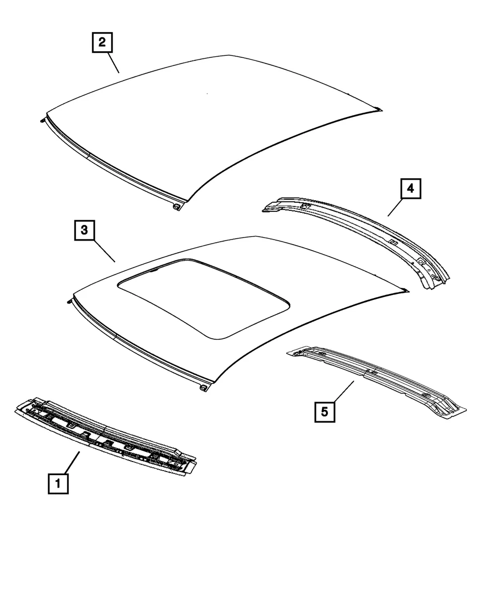 Roof Rear Header - Mopar (68266980aa)