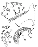 Fender Closure, Left - Mopar (68267303ab) - view 11