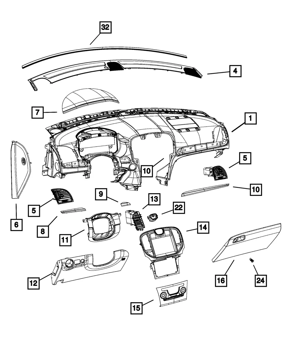 Instrument Panel Applique - Mopar (68274741aa) - view 3