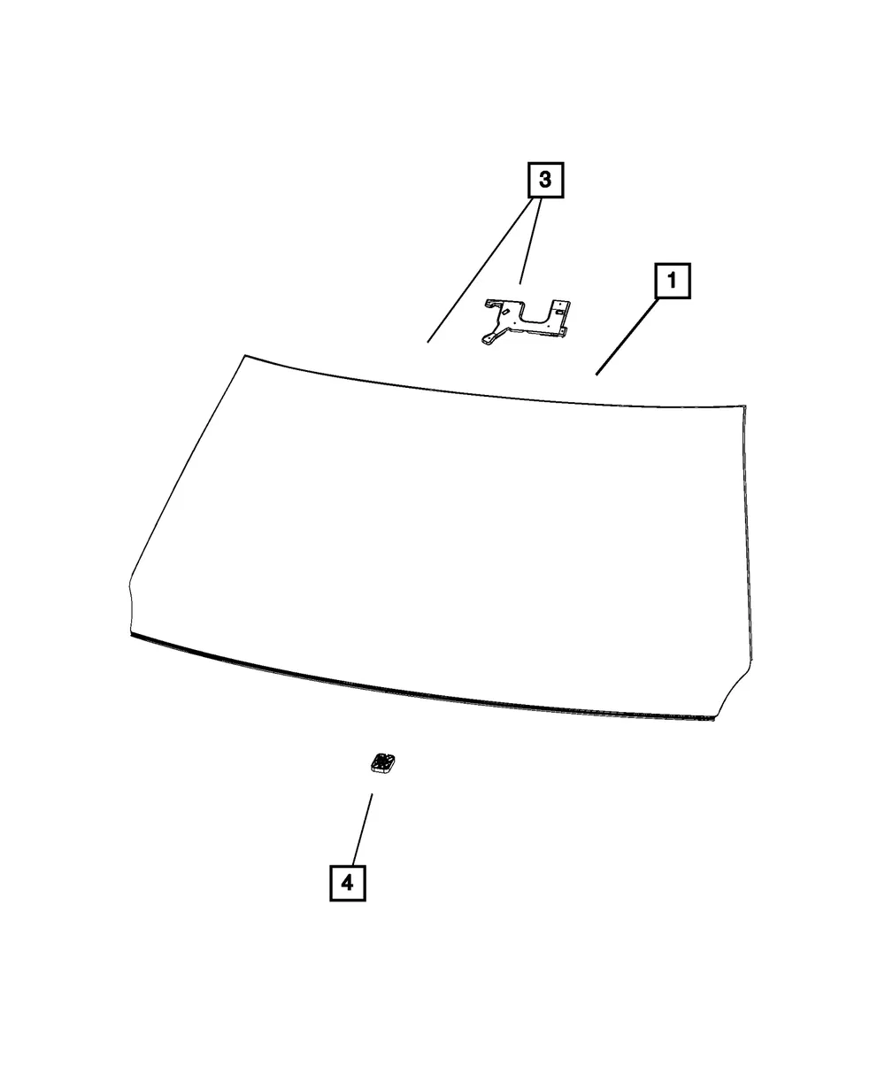 Windshield - Mopar (68275584ad)