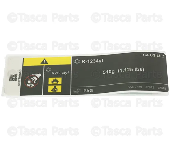 Air Conditioning System Label - Mopar (68277016AC)