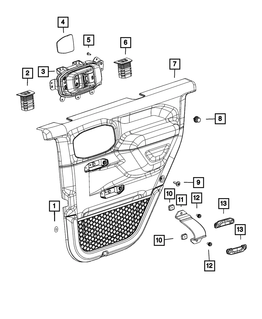 Inside Release Handle, Left - Mopar (68282337AD) - view 7