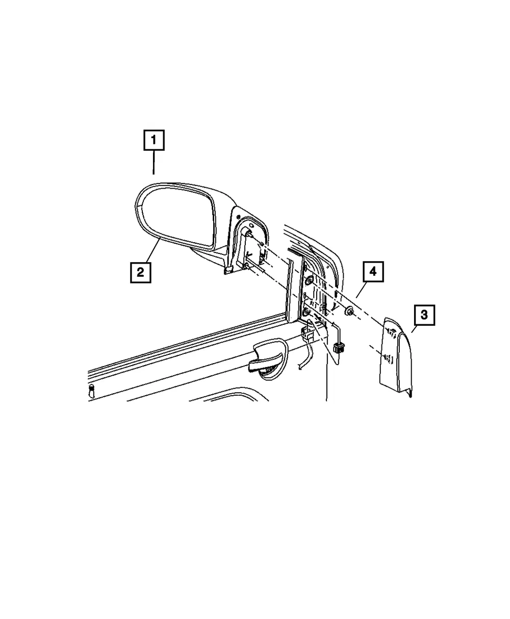 Mirror - Driver's Side (LH) - Mopar (68282423AB)