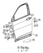 Door Hinge Tapping Plate, Left - Mopar (68282719AA) - view 12