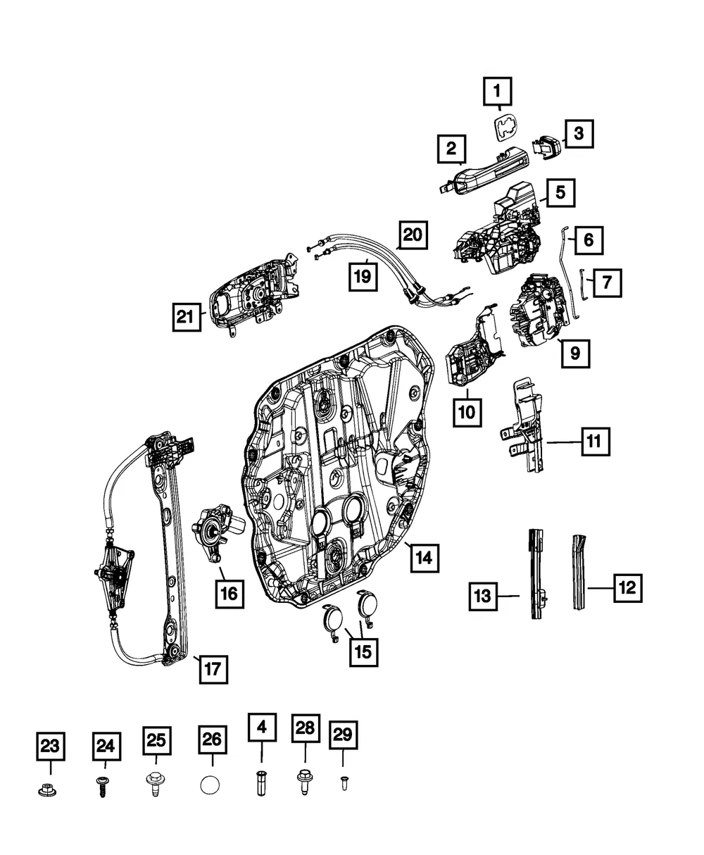 Front Door Latch, Left - Mopar (68282965AB) - view 6
