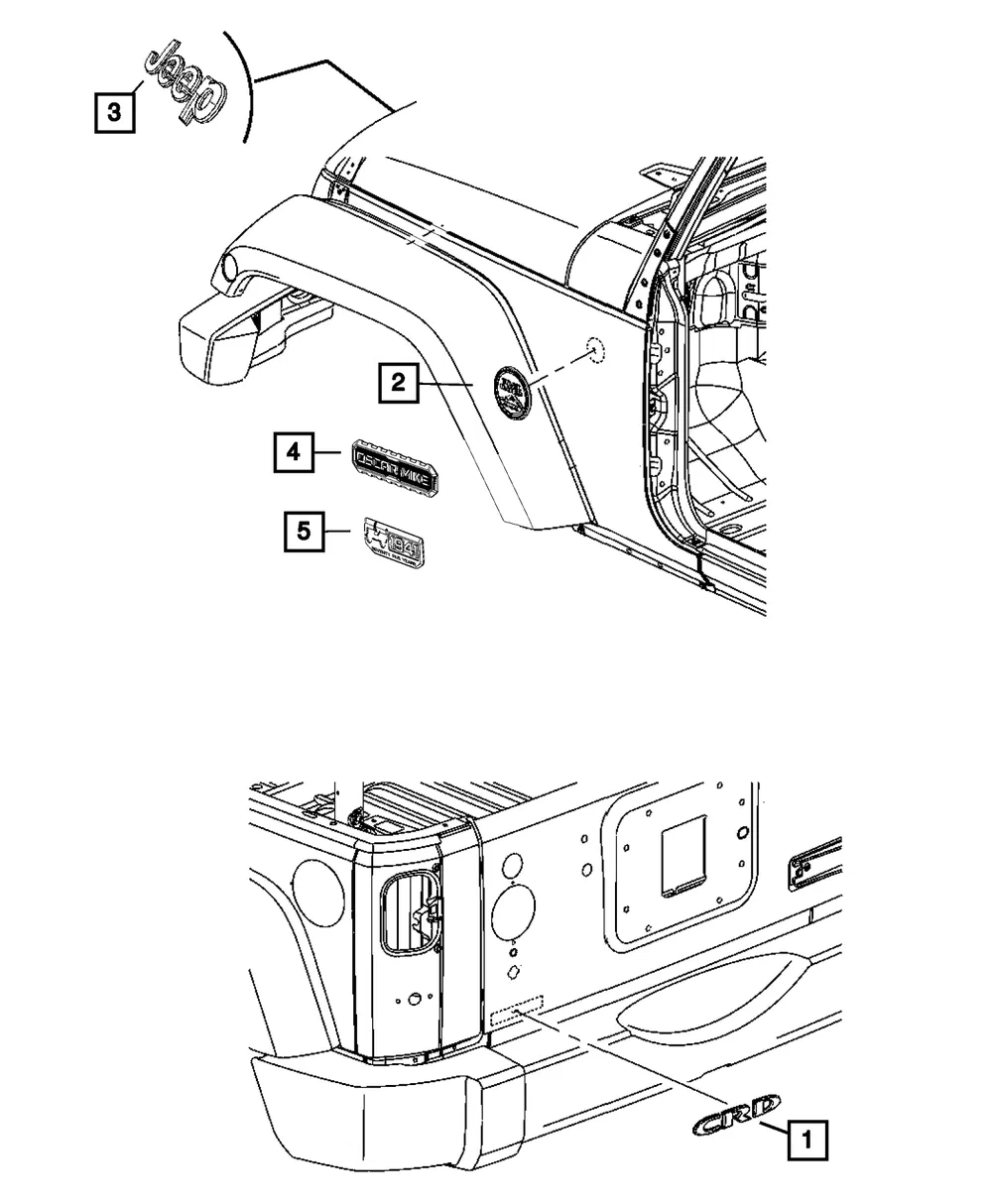 Nameplate - Mopar (68283329ab) - view 3