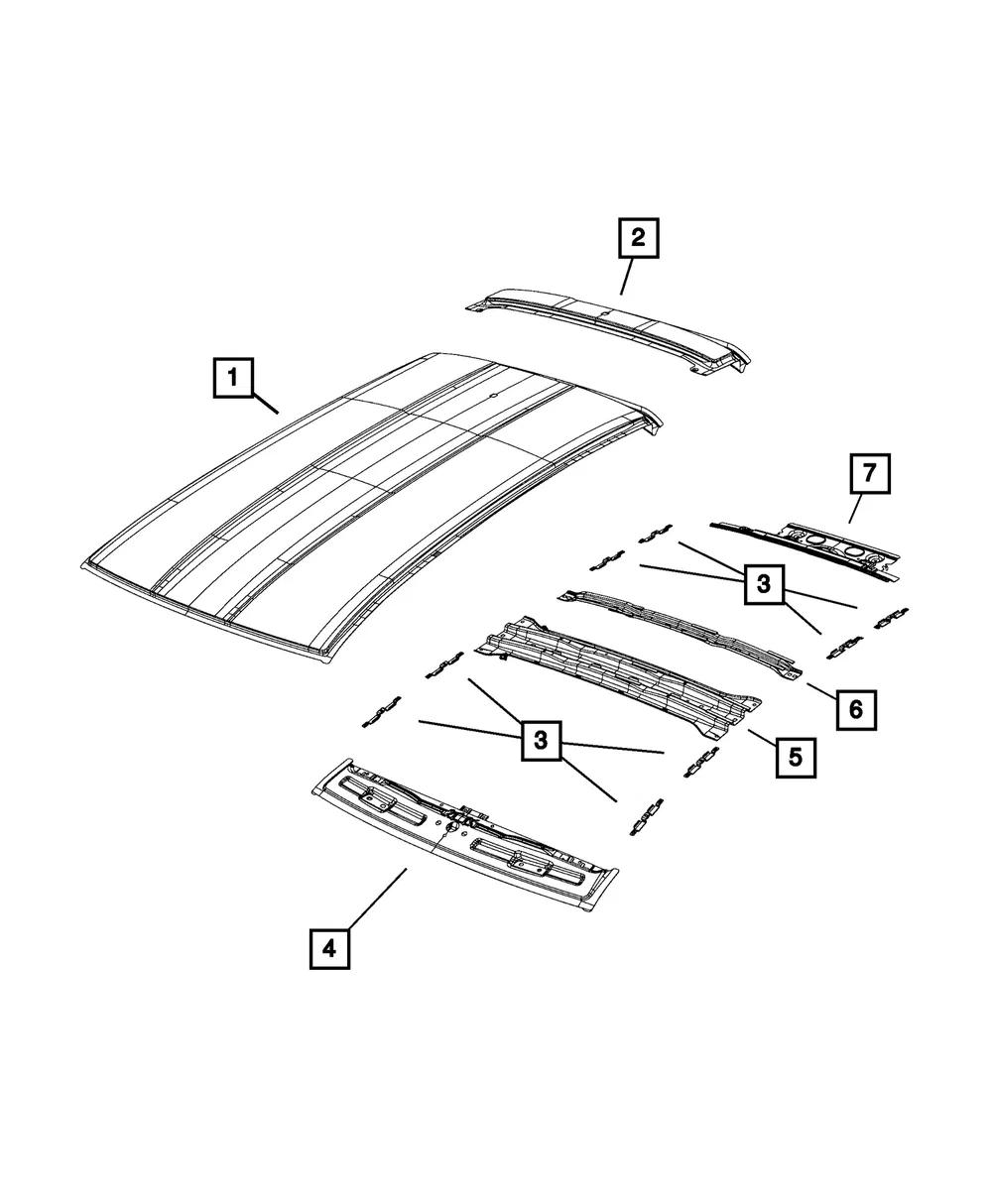 Windshield Header - Mopar (68285208aa) - view 5