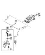 Windshield Washer Hose - Mopar (68285294AA) - view 10