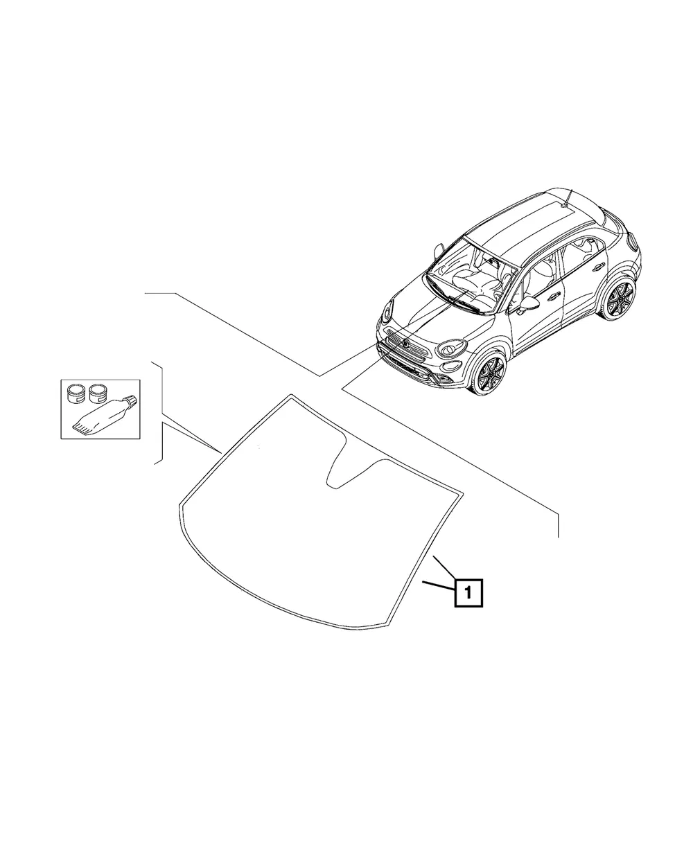 Windshield - Mopar (68285400aa)