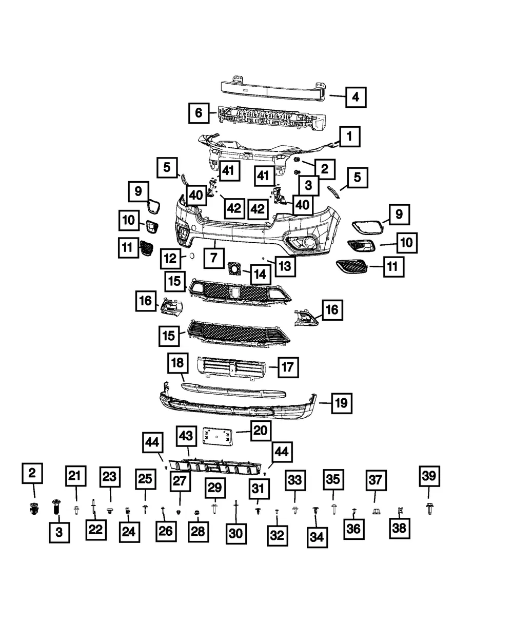 Front Bumper Beam - Mopar (68285653aa) - view 4