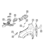 Fender Support, Right - Mopar (68286282AA) - view 13