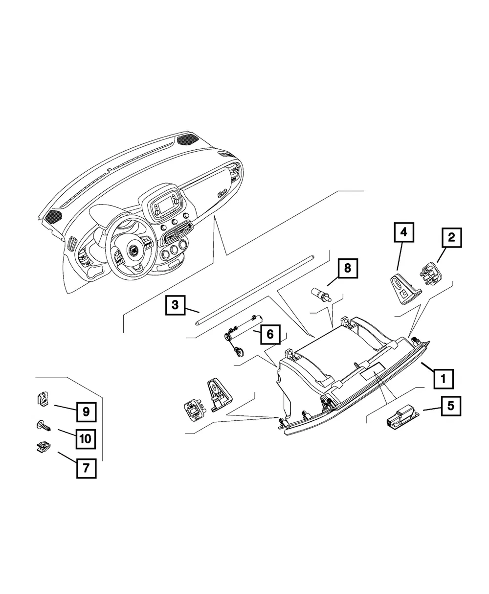 Glovebox Hinge - Mopar (68287583aa) - view 3
