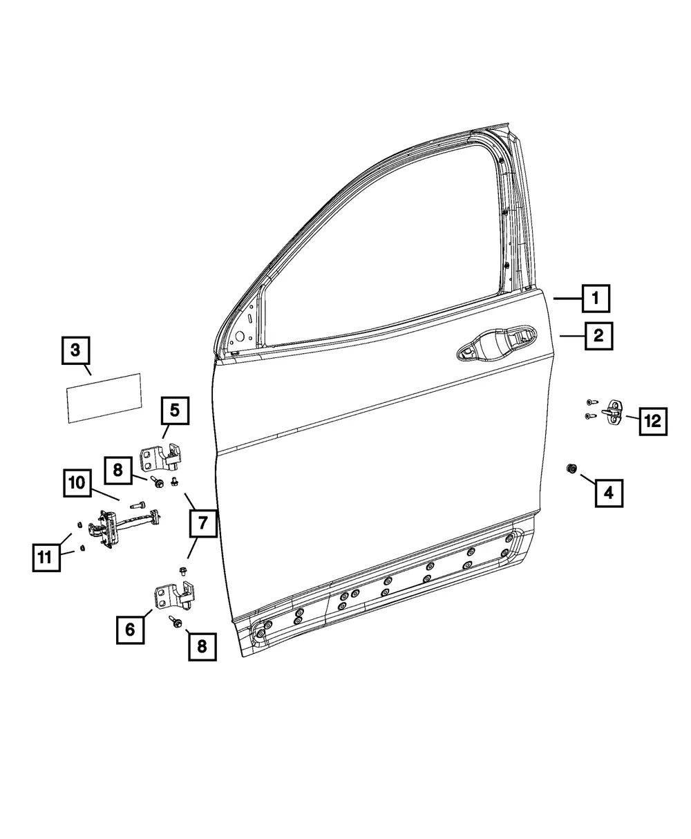 Front Door, Left - Mopar (68290879ac)