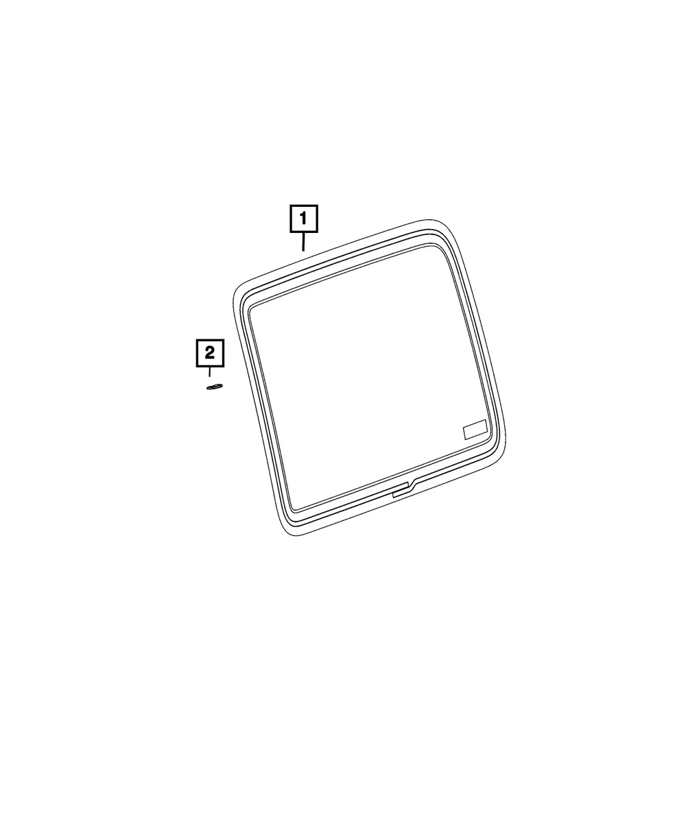 Quarter Window Glass, Right - Mopar (68291712AC)