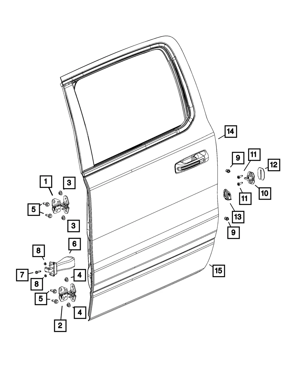 Rear Door Outer Panel, Left - Mopar (68292551ad) - view 3