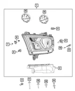 Grille Bracket, Right - Mopar (68293114AA) - view 11