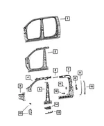 A Pillar Baffle, Upper - Mopar (68293675ab) - view 6
